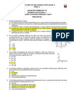 Hoja de Trabajo 10 - Dinámica Rotacional 1 Preguntas