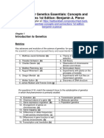 Test Bank For Genetics Essentials Concepts and Connections 1st Edition Benjamin A Pierce