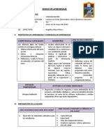 Ssesion de Aprendizaje Lectura Sobre Desastres Naturales