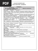 Avaliação Diagnóstica 2022 - 9º Ano Efaf - Matemática