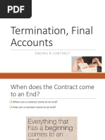 Final Accounts and Contract Termination 1 - 2021