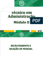 Recutamento e Seleção - Aula 1