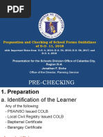 Preparation and Checking of School Forms SY2022-2023