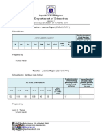 Teacher Learner Report