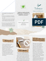 Folleto Tipo Acordeón Tríptico Itinerario Vacaciones Scrapbook Beige y Verde