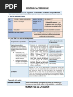 Sesión de Aprendizaje Ciencia y Tecnologia Primer Grado 09 Junio 2023