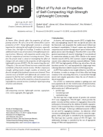 Effect of Fly Ash On Properties of Self-Compacting High Strength Lightweight Concrete