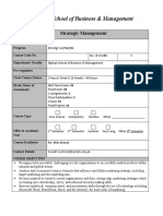 Strategic Management Course Outline