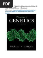 Test Bank For Principles of Genetics 6th Edition D Peter Snustad Michael J Simmons