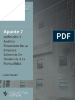 Apunte 7: Definición Y Análisis Financiero de La Empresa: Solvencia de Tendencia A La Puntualidad