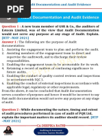 Chapter - 3 Audit Documentation and Audit Evidence