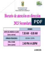 Horario de Atención en Dirección