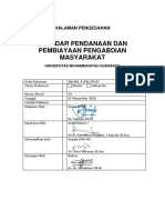 Standar Mutu Pengabdian Masyaraat-Pendanaan