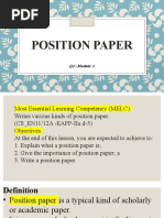 Position Paper