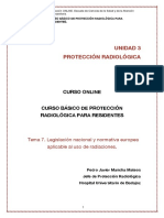 Legislación Nacional y Normativa Europea Aplicable Al Uso de Radiaciones