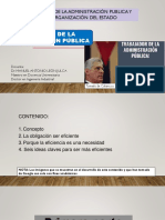 2.1 Eficiencia de Administración Publica