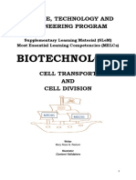 Biotech L1 Cell Transport L2 Cell Division 1