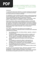 Estrategias de Comprensión Lectora