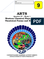 Art9 - q4 - CLAS1 - Western-ClassicalPlayandOpera - Theatrical-Forms-and-Elements (FOR QA) - XANDRA MAY ENCIERTO