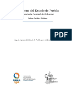 Ley de Ingresos Del Estado de Puebla para El Ejercicio Fiscal 2018