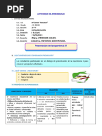 Sesion de Aprendizaje. Comunicacion