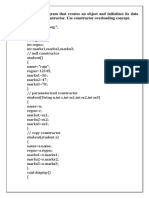 Write A Java Program That Creates An Object and Initializes Its Data Members Using Constructor. Use Constructor Overloading Concept