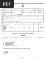 VIII - Final Exam - Biology QP - 20 21 1 1