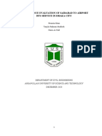 Performance Evaluation of Saidabad To Airport Bus Service in Dhaka City