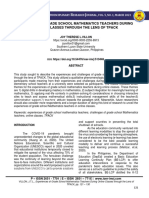 Experiences of Grade School Mathematics Teachers During Online Classes Through The Lens of TPACK