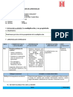 SESION APRENDIZAJE - MAT. Propiedades Multiplicamos