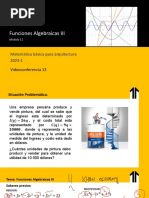 Semana 13 - Arq - Funciones Algebraicas Iii