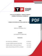 Formas Anticipadas de Conclusión Del Proceso