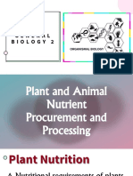 Science - General Biology 2 - Week 1 (Nutrient Procurement)