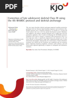 Correction of Late Adolescent Skeletal Class III Using The Alt-RAMEC Protocol and Skeletal Anchorage