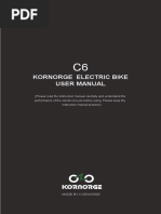 C6 Kornorge Electric Bike User Manual