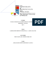 Laboratory Report On Practical 3 - Rapd Analysis (A184381)