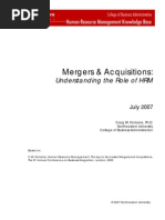 Mergers Acquisitions The Role of HRM