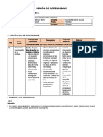 Sesión de Aprendizaje 1. Datos Informativos