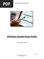 Ebook Effortless Google Posts Profits