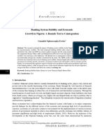 Euroeconomica: Banking System Stability and Economic Growth in Nigeria: A Bounds Test To Cointegration