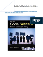 Social Welfare Politics and Public Policy 8th Edition Dinitto Test Bank