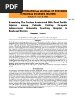 Examining The Factors Associated With Road Traffic Injuries Among Patients Visiting Kampala