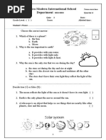 Grade 1 Quiz 4.2 Day & Night Sky.