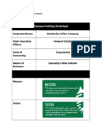 Business Profiling Worksheet