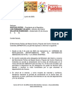 Carta Urgente - Jornada Movilizacion Arauca