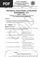 Bartending Grade 11 Quarter 1 Activity Sheet Week 4