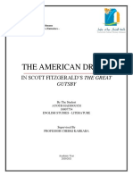 The American Dream in Scott Fitzgerald's The Great Gutsby