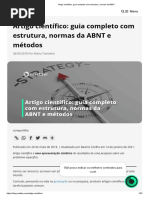 Artigo Científico - Guia Completo Com Estrutura, Normas Da ABNT