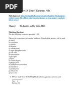 Test Bank For Biochemistry A Short Course 4th Edition John Tymoczko Jeremy M Berg Gregory J Gatto JR Lubert Stryer