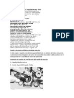 Install and Synchronize Injection Pump Units MOTOR JHON DEERE 5 CILINDROS